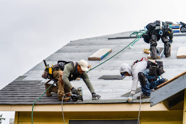 Professional Gutter Installation technician working in Stanton, NE